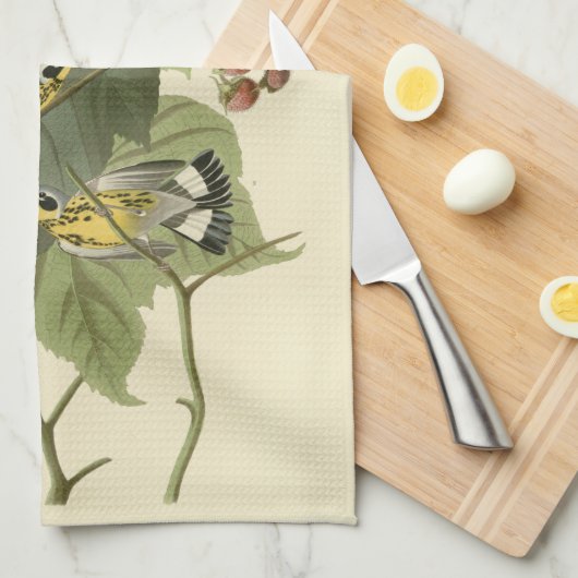 Audubon's Magnolia Warbler Theedoek (Quarter Fold)