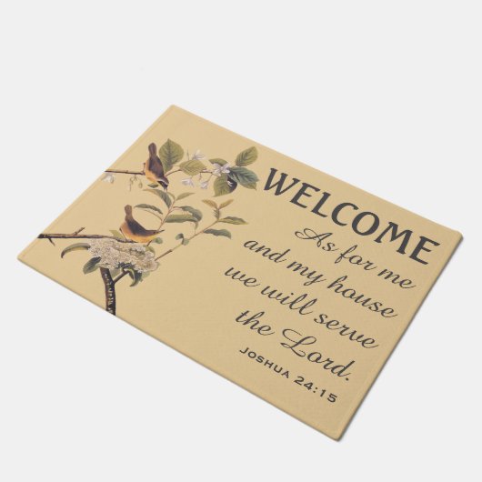 Audubon's Maryland Yellowthroat en Verse Doormat Deurmat (Schuin)