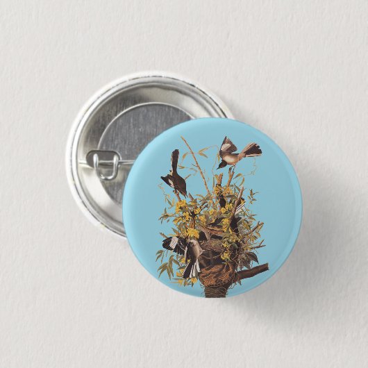 Audubon's Mockingvogels vs Rattlesnake Ronde Button 3,2 Cm (Voorkant /achterkant)