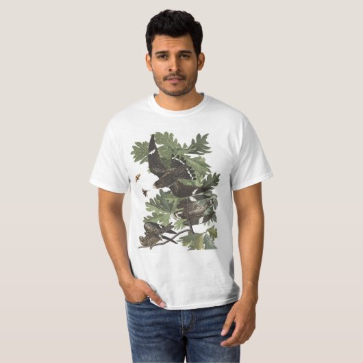 Audubon's Night Hawk T-shirt (Voorkant volledig)