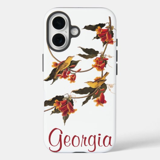 Audubon's Rathbone's Warbler Birds op Crossvine Case-Mate iPhone Case (Achterkant)