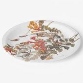 Audubon's Ruby Throated Hummingbird and Flowers Papieren Bordje (Gekanteld)