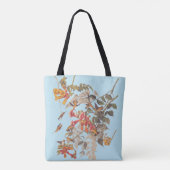 Audubon's Ruby Throated Hummingbird and Flowers Tote Bag (Achterkant)