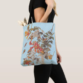 Audubon's Ruby Throated Hummingbird and Flowers Tote Bag (Dichtbij)