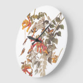 Audubon's Ruby Throated Hummingbird with Flowers Grote Klok (Hoek)