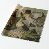 Audubon's schilderen van een trio van Ruffed Grous Cadeaupapier (Uitgerold)