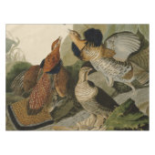Audubon's schilderen van een trio van Ruffed Grous Tafelkleed (Voorkant (Horizontaal))