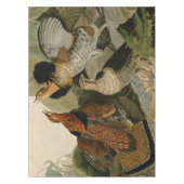Audubon's schilderen van een trio van Ruffed Grous Tafelkleed (Voorkant)