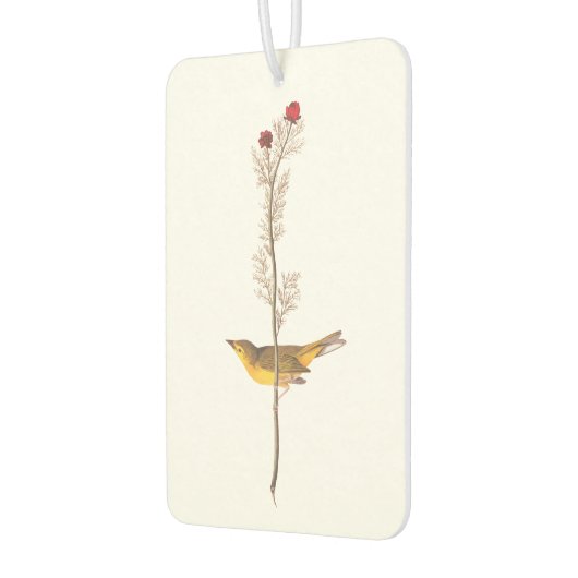 Audubon's warmere vogel op de Rode Bloem Luchtverfrisser (Links)