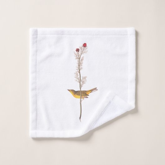 Audubon's warmere vogel op de Rode Vloer Bad Handdoek (Wasdoekje)