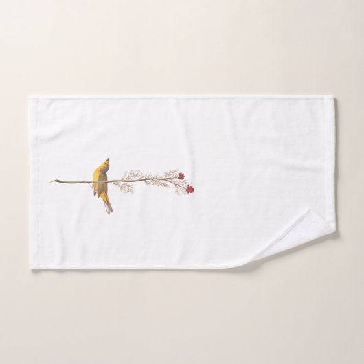 Audubon's warmere vogel op de Rode Vloer Bad Handdoek (Handdoek)