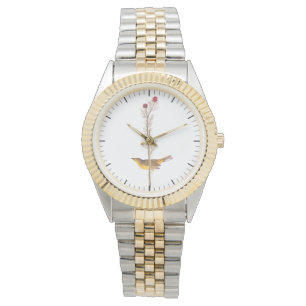 Audubon's warmere vogel op de Rode Vloer Horloge
