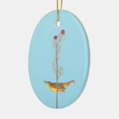 Audubon's warmere vogel op de Rode Vloer Keramisch Ornament (Links)