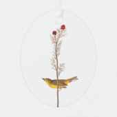 Audubon's warmere vogel op de Rode Vloer Metalen Ornament (Voorkant)
