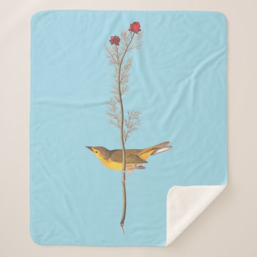 Audubon's warmere vogel op de Rode Vloer Sherpa Deken (Voorkant)