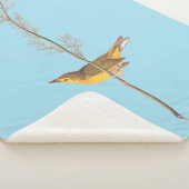 Audubon's warmere vogel op de Rode Vloer Sherpa Deken (3/4)