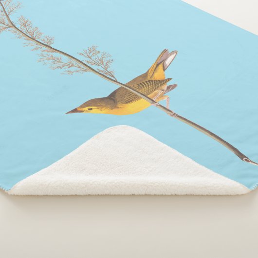 Audubon's warmere vogel op de Rode Vloer Sherpa Deken (3/4)