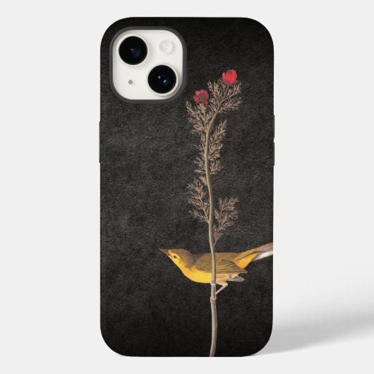 Audubon's warmere vogel op Red Flower Reusab Case-Mate iPhone Case (Achterkant)