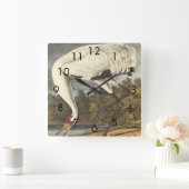 Audubon's Whooping Crane Vierkante Klok (Huis)