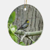 Audubon's Zanger Natuurfotografie Keramisch Ornament (Links)