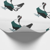 auerhoen vogel Art Glossy Wrapping Papier (Hoek)