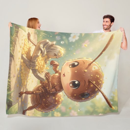 Auf den Spuren des Blütengoldes Fleece Deken (In situ)