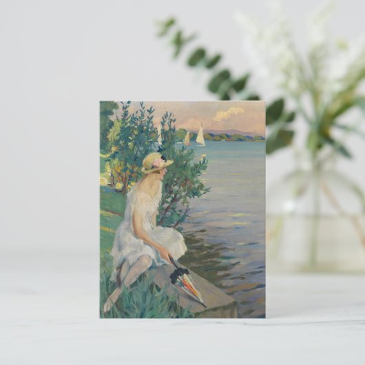 Auf der Seemauer | Edward Cucuel Briefkaart (Staand voorkant)