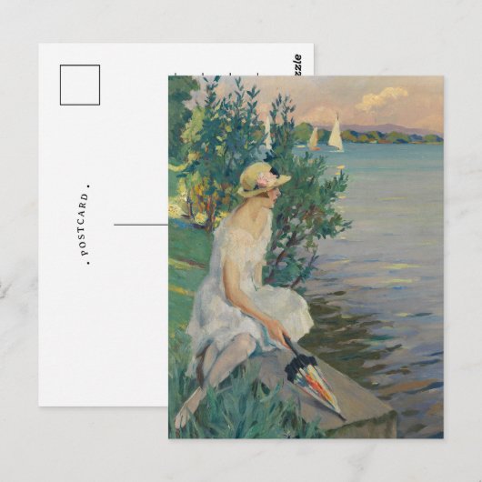 Auf der Seemauer | Edward Cucuel Briefkaart (Voorkant / Achterkant)