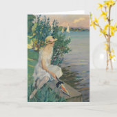 Auf der Seemauer | Edward Cucuel Kaart (Gele Bloem)