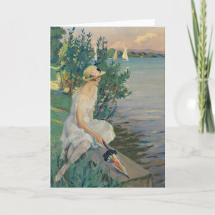Auf der Seemauer   Edward Cucuel Kaart