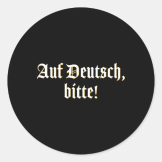 Auf Deutsch Bitte Ger leraar Ronde Sticker