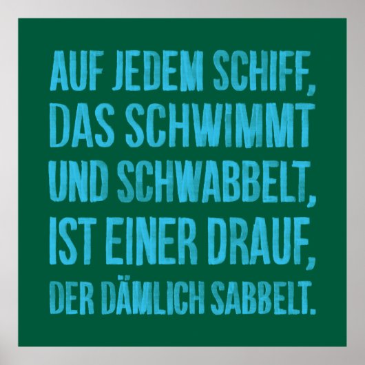 Auf jedem Schiff Poster (Voorkant)