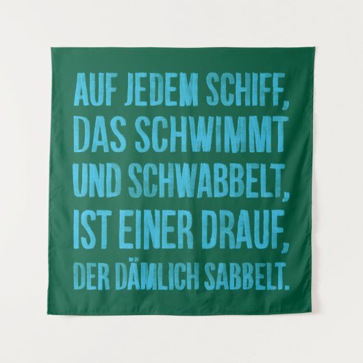 Auf jedem Schiff Wandkleed (Voorkant)