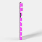 Auffälliges Pink, weisse Herzen, Polka Dot Muster Case-Mate iPhone Case (Achterkant / Rechts)