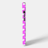 Auffälliges Pink, weisse Herzen, Polka Dot Muster Case-Mate iPhone Case (Achterkant / Links)