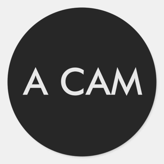 AUFKLEBER # A CAM RONDE STICKER (Voorkant)