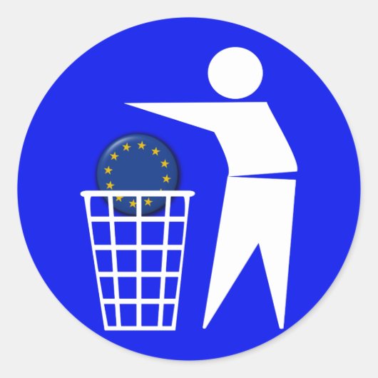 Aufkleber: Anti EU Protest 2c - Ronde Sticker (Voorkant)
