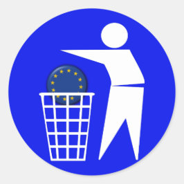 Aufkleber: Anti EU Protest 2c - Ronde Sticker