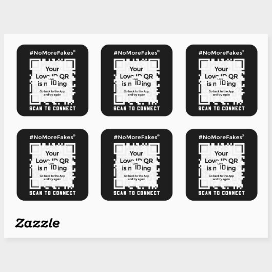 Aufkleber BLACK - QR - PURE Collection Vierkante Sticker (Vel)
