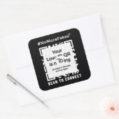 Aufkleber BLACK - QR - PURE Collection Vierkante Sticker (Envelop)