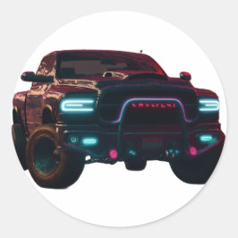 Aufkleber Dodge TRX Neon Truck Ronde Sticker
