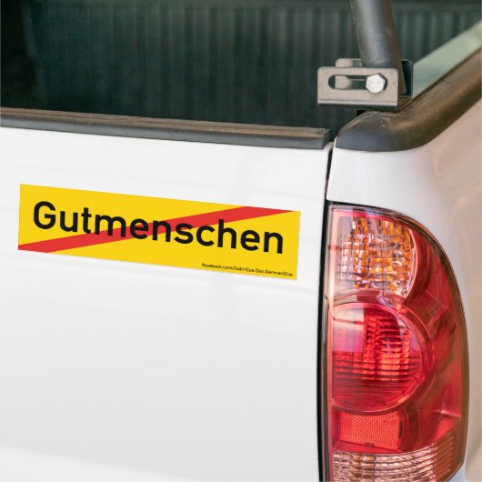 Aufkleber: Orts-Ende-Schild: "Gutmenschen" (Satire Bumpersticker (Op Truck)