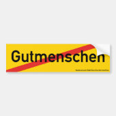 Aufkleber: Orts-Ende-Schild: "Gutmenschen" (Satire Bumpersticker (Voorkant)