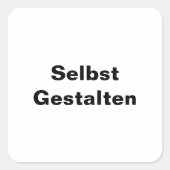 Aufkleber Selbst Gestalten Vierkante Sticker (Voorkant)