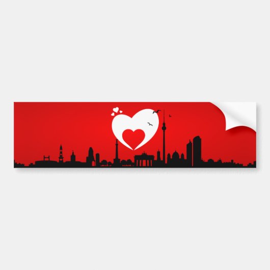 Aufkleber Skyline Berlin Bumpersticker (Voorkant)