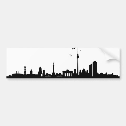 Aufkleber Skyline Berlin Bumpersticker (Voorkant)