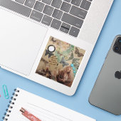 Aufkleber Sticker (Laptop met iPhone)