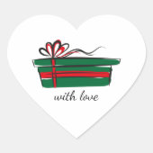 Aufkleber "with love" hart sticker (Voorkant)