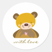 Aufkleber "with love" ronde sticker (Voorkant)