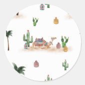 Aufkleber Wüsten Kamele Ronde Sticker (Voorkant)